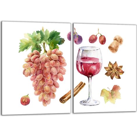 Placa protectora de vidrio para estufa 2x40x52 Vino (1/5)