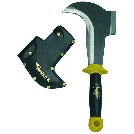 RONCOLA CAMPING AUS GESCHMIEDETEM STAHL, PVC-GRIFF UND LEDERGEHÄUSE