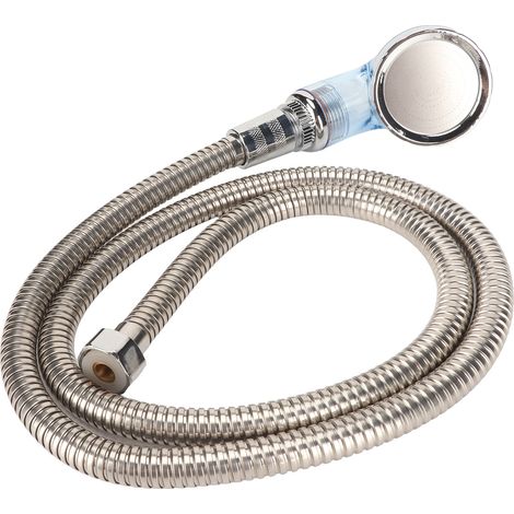 Kit de tuyau et tête de pulvérisation pour bac à shampoing, pour salon de coiffure et barbier, tube de galvanoplastie de 120 cm, buse de pressurisation bleue. (1/5)