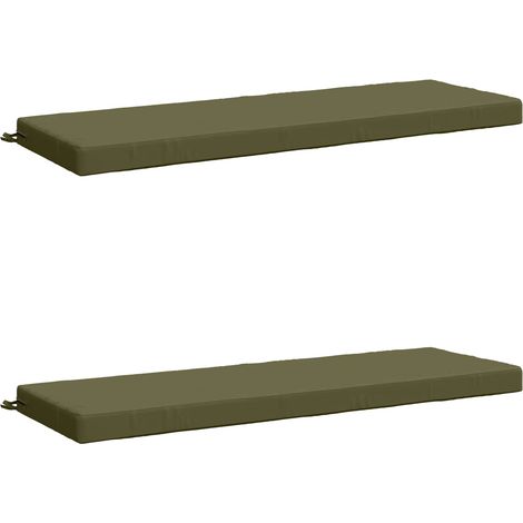 Cuscini per Panchina SOEST 2 pz 100% Poliestere Verde Oliva vidaXL (1/5)