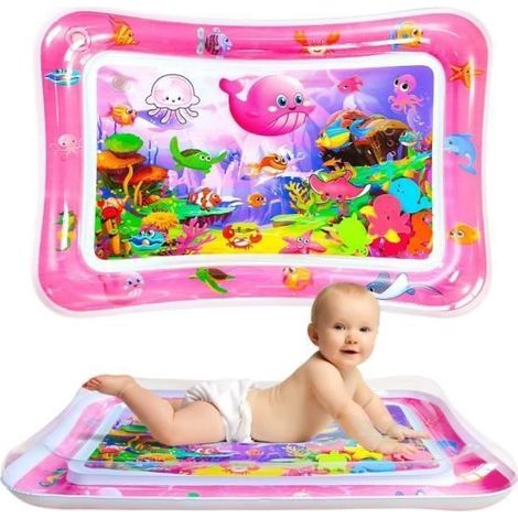 Tapis Eau Eveil 70x50cm Gonflable Sensoriel Tapis DEau pour Bb de 3 6 9 12 Mois Tummy Time Jeu Water Mat Jouets Deve TAPIS D'EVEIL (1/4)