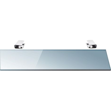 Mensola portaoggetti bagno 40cm in vetro trasparente VITRO-90 kamalu