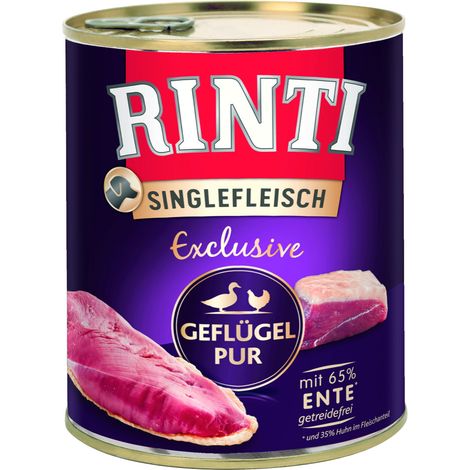 Rinti Singlefleisch Hundenassfutter Adult 800 g Geflügel Pur Nassfutter Hunde