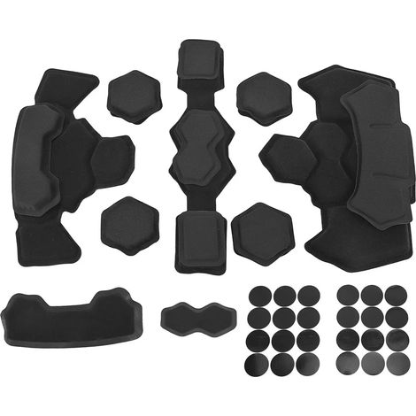 Kit de rembourrage pour casque, coussin en mousse à mémoire de forme, tapis de protection, coussin universel pour moto/vélo, imperméable, noir (1/5)