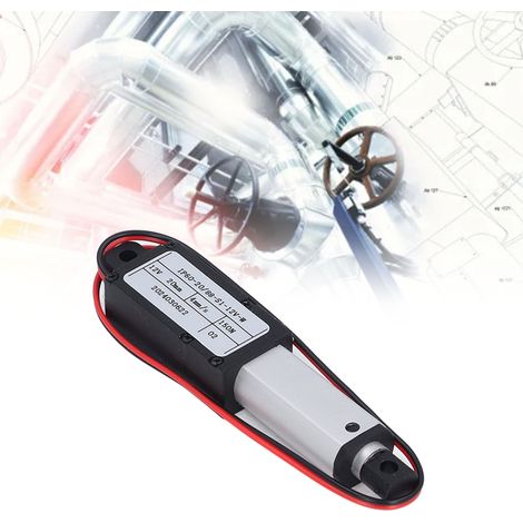 Miniatur-Elektroantrieb mit 20 mm Hub, teleskopierbarem Linearkolbenzylinder, 150 N Schubkraft, 12 V Gleichstromversorgung, kleine, rippenlose Hebevorrichtung (1/5)