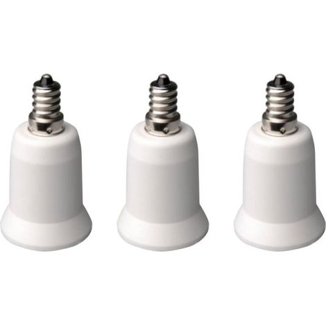 3 pièces convertisseurs de base d'ampoule E12 à E27 adaptateurs de douille de lampe convertisseurs de douille d'ampoule pour LED halogène économie d'énergie ampoule intelligente (1/5)