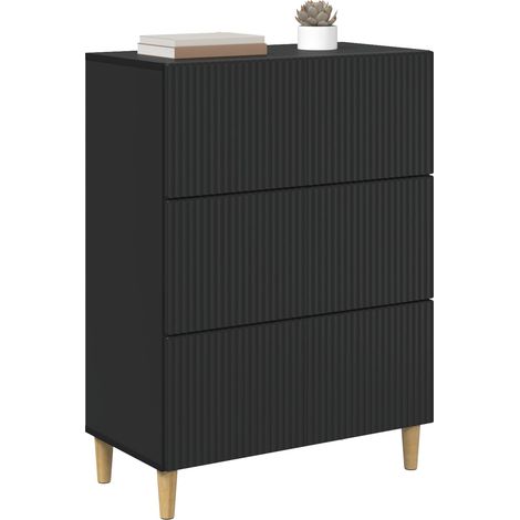 Maison Exclusive - Mobile con Cassetti Nero 66 x 34,5 x 90 cm Legno ingegnerizzato