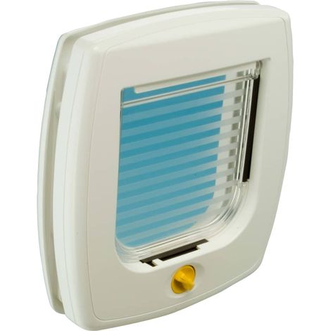 portina per gatti e piccoli cani ferplast "swing 3" con chiusura 4 vie in plastica bianco 22,5x5x25,2 cm