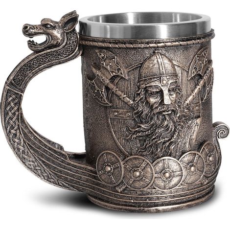 hauteur 13,2cm, Viking Pirate Beer Cup Tasse Caf Grande Taille, Tasse Bire, Pirate Mdival Caf / Boisson / Jus (1/5)