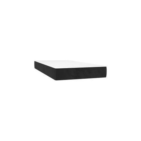 Matelas de lit à ressorts ensachés noir 80x210x20 velours (1/5)