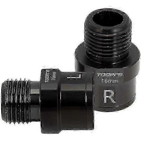 Rallonges de pédales de vélo 16 mm/20 mm, entretoises d'axe en Cr-Mo pour la protection des genoux, VTT/route, noir, 16 mm (1/5)