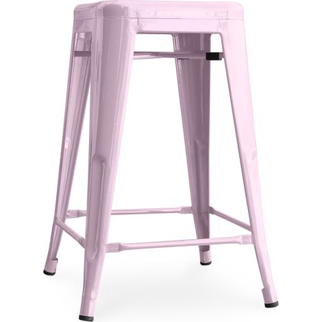 Barhocker - Industriedesign - 60cm - Neuauflage - Stylix Pastellpink
