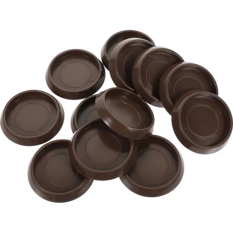 Lot de 12 dessous de plat multifonctions pour meubles, butées de lit compactes en plastique pour canapé-5.2X4.5cm-Coffee 2