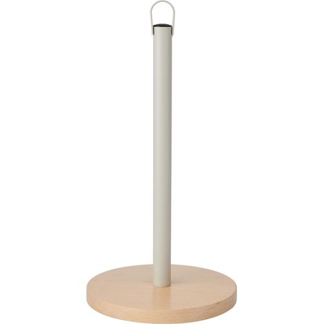 KitchenCraft Idilica Portarrollos de Papel de Cocina con Base de Madera de Haya FSC, Portarrollos de Papel de Cocina redondo, 31.5cm, para rollos de papel de cocina estándar.