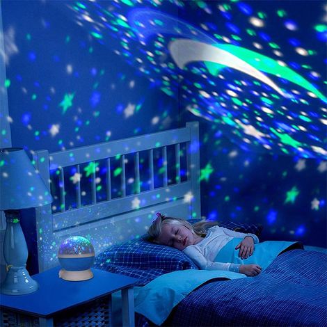 Lampe de table avec projecteur galactique, veilleuse, couleurs réglables. (1/5)
