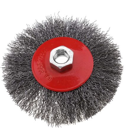 Brosse métallique pour meuleuse d'angle M14 - 11,4 cm (1/4)