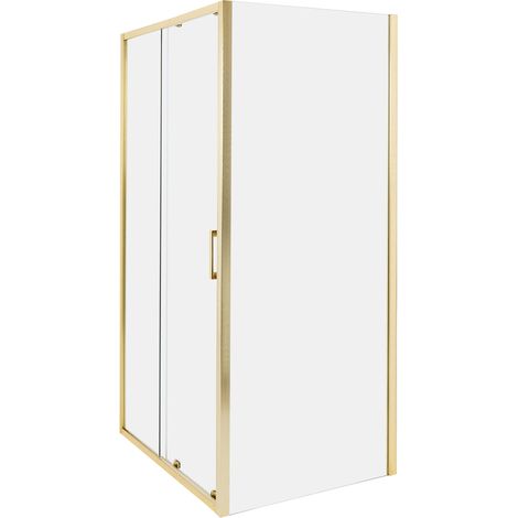 Duschkabine YORO 80 x 100 x 185 cm Gold