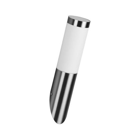 Aplique exterior Trioto en acero satinado con difusor opalino 36,5 cm IP44