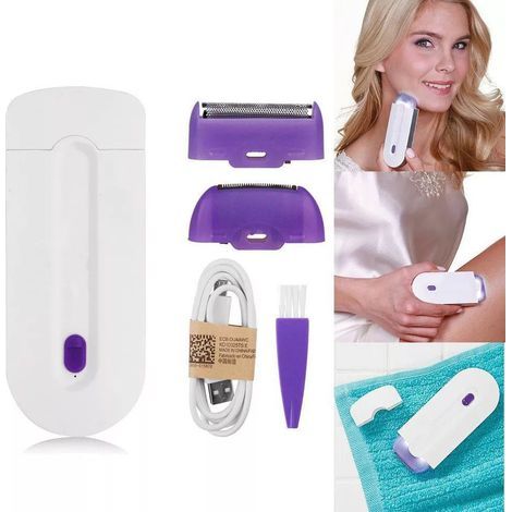 Rasoir laser pour le visage et les jambes des femmes - Kit d'épilation indolore USB-AquaForge (1/5)