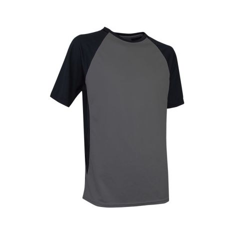 Camiseta transpirable 100% Poliéster Modelo Pilote Color Gris-Negra S