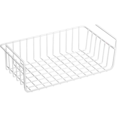 1 Panier de rangement suspendu sous étagère, Coulissant, Fer, 36x23cm, Cuisine