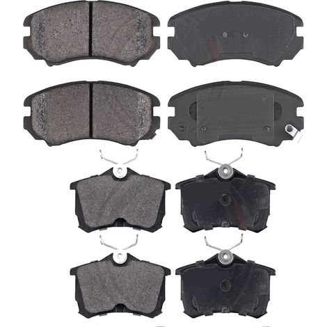 KIT PASTIGLIE FRENO ANTERIORI E POSTERIORI compatibile con KIA PICANTO (SA) / PASTIGLIE FRENANTI AUTO OEM FDB1783,FDB1902 / SOSTITUZIONE DIRETTA / BASSA POLVERE / SILENZIOSO