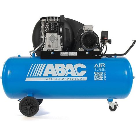 Compresseur d'air à piston ABAC EXT A39B 200 CT4 200L 4CV 3kW à courroie triphasé 400V 10 bar sur roues (1/5)