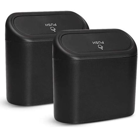 Convient aux mini-poubelles, poubelle de voiture multifonctionnelle avec couvercle - poubelle étanche, idéale pour la maison, le bureau, la cuisine, le salon et les petits débarras. (1/2)