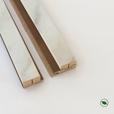 Kit profilé de finition LUXE tasseaux MDF Marbre Gold sur fond Bronze 2770 x 71 x 20 mm PEFC 70%
