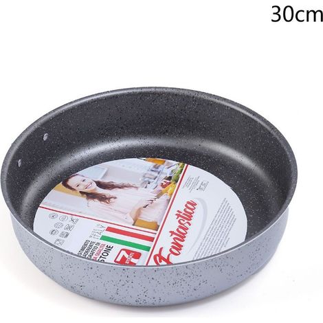 TrAdE Shop Traesio - Tortiera Rotonda Rivestimento Antiaderente Antigraffio ø18-22-26-30cm Teglia Cucina -    -diametro 30cm   -