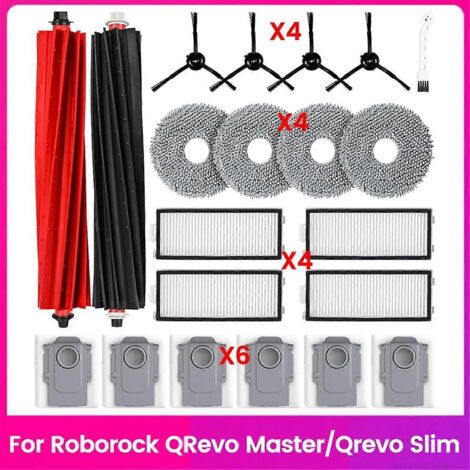Accessoires pour aspirateur robot Roborock Qrevo Master/Qrevo Slim : pièces détachées pour brosse principale et filtres