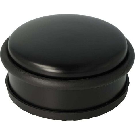 Round Non-Slip Stainless Steel Door Stop 10x4 Cm 1200 G Black (1/4)