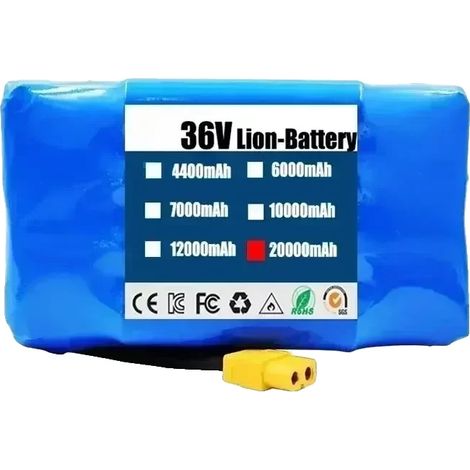 Batterie Lithium-ion Rechargeable, 36V, Capacité 4,4Ah, 20000mAh (1/2)