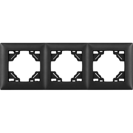 Toolight Dreifachrahmen Für Steckdosen Oste Jnh015-3f Black (1/5)