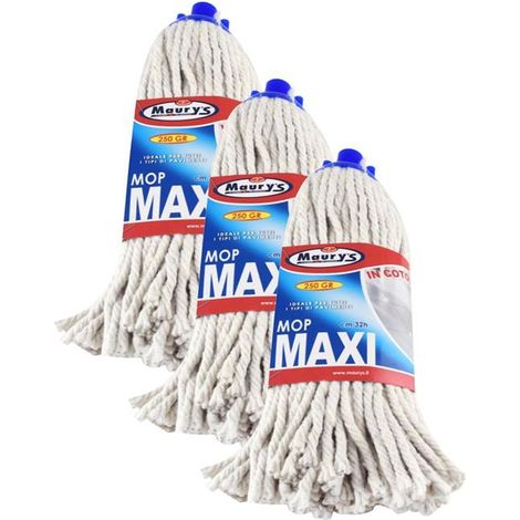 KIT SET 3 PZ MAURY'S MOP MAXI IN COTONE 32CM (1/2)
