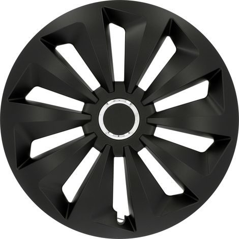 Cartrend Radzierblenden Fox 35 cm (14 Zoll) schwarz 4 Stück