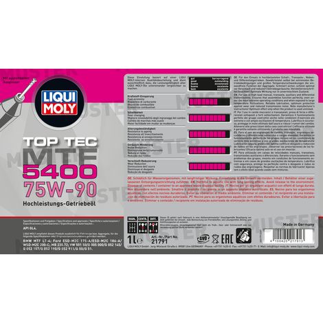 Liqui Moly Getriebeöl Top Tec MTF 5400 75W-90 1 L