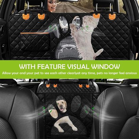 Housses de Siège d'auto pour Chien Protection Voiture Chien avec Poche de Rangement Imperméable Housse Protection de Siège d'arrière Housse Banquette pour Voiture et SUV Noir (1/3)