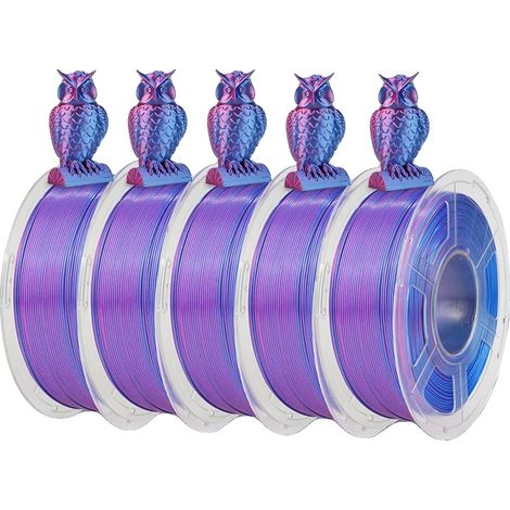 Filamento para impresora 3D, bicolor, tricolor, SKDC rojo y azul (1/2)