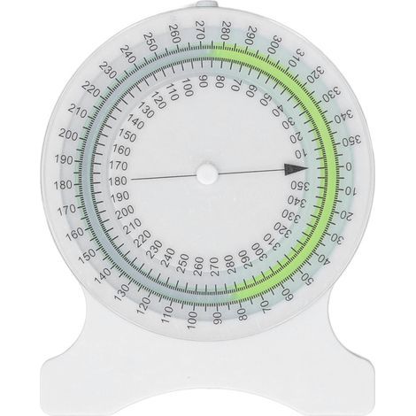 Inclinometer for physiotherapy, waterproof, bubble-type, precise measurements, for students and professionals, green (1/5)