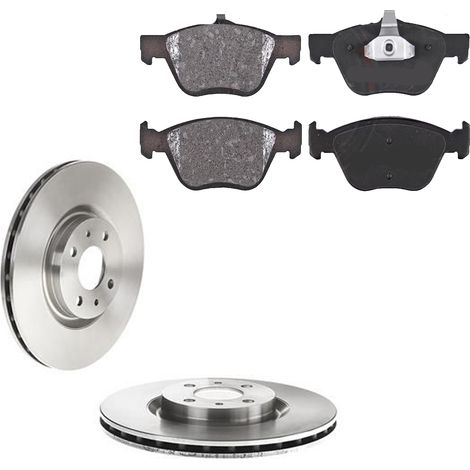 KIT FRENI ANTERIORI compatibile con MULTIPLA (186) - DISCHI + PASTIGLIE OEM: FDB1052, FDB1299, FDB1467 / 16153 /SOSTITUZIONE DIRETTA/BASSA POLVERE/SILENZIOSO (1/5)