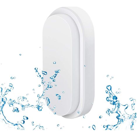 14 W LED-Außenwandleuchte, ovale LED-Lampe, 4000 K Naturweiß, IP54, wasserdicht, für Garten, Terrasse, Garage, Flur, Keller – 2 Stück