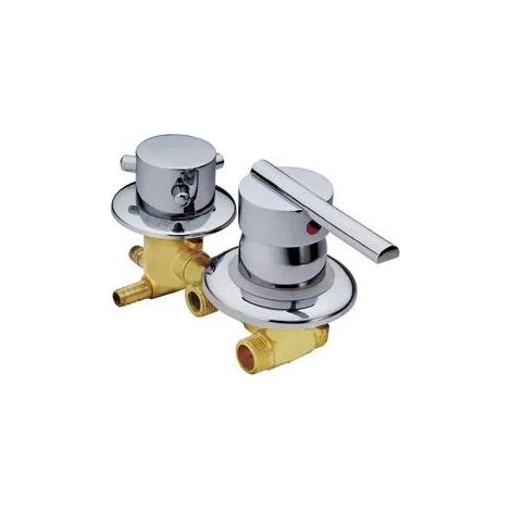 Robinetterie de douche rétro de luxe F/S en cuivre, mitigeur de douche, entrée d'eau à 2 voies, sortie d'eau à 2/3/4/5 voies, accessoires de robinetterie de douche (1/3)