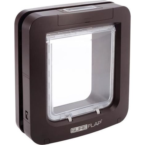 SUREFLAP Grande chatiere a puce electronique marron (1/4)