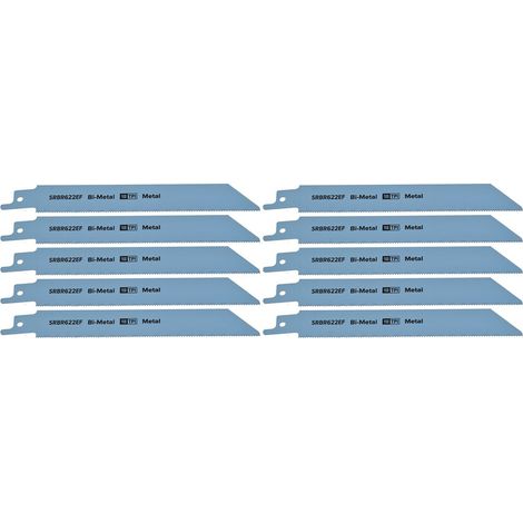Reciprocating Saw Blade Metal 150mm 18tpi Bi Metal Pack of 10 (1/2)