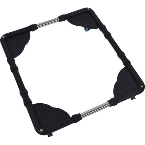 Chariot de manutention pour appareils électroménagers, base réglable, roues pivotantes à 360°, noir, pour le déménagement d'appareils électroménagers et de meubles. (1/5)