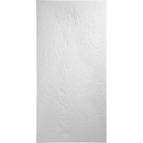 Panneau d'habillage mural 200 x 100 cm x 3 mm résine effet ardoise couleur blanc (1/5)