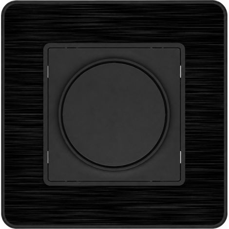 Dimmer rotativo da incasso KOURO, metallo spazzolato nero ZENITECH