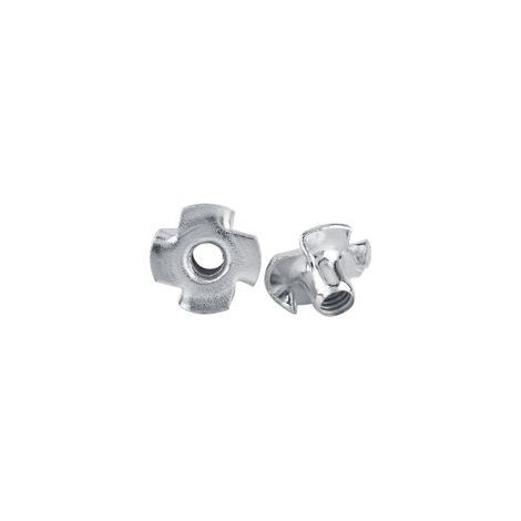 Tuercas en T de acero al carbono de cuatro puntas para carpintería y fabricación de muebles (M3 x 50 unidades)