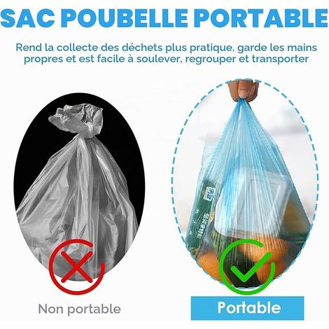 Green Waste Bags Bin Liners Suitable for Mini Bins Bathroom Bins Table Bins Green Blue Pieces (1/4)